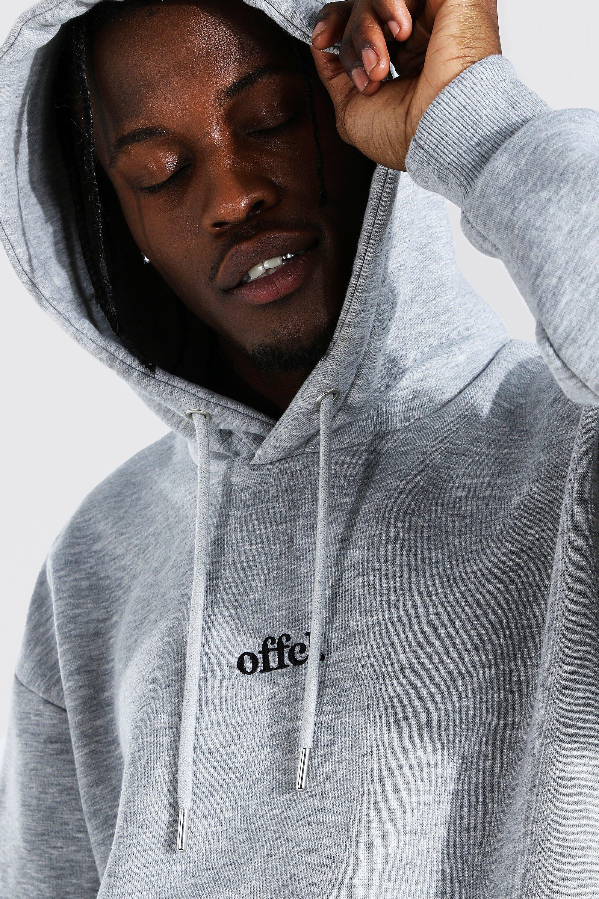 Grey deals embroidered hoodie